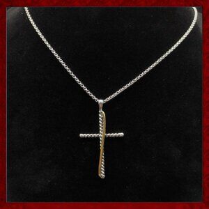 David Yurman Cross Necklace 925 silver